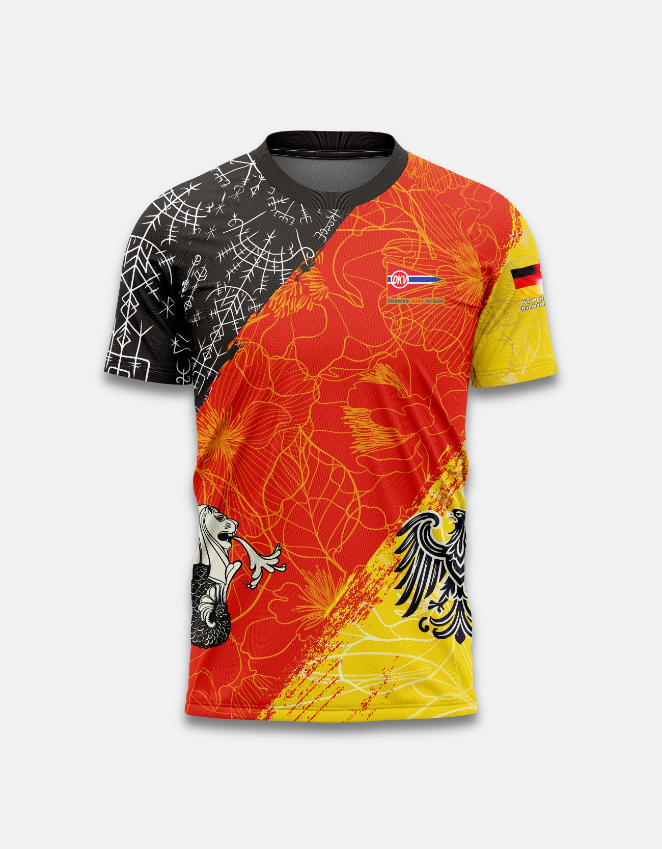 Customized Short Sleeve Rashie - Team Germany Ocean Sport