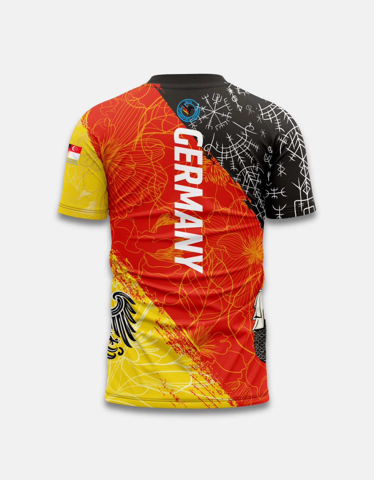 Customized Short Sleeve Rashie - Team Germany Ocean Sport