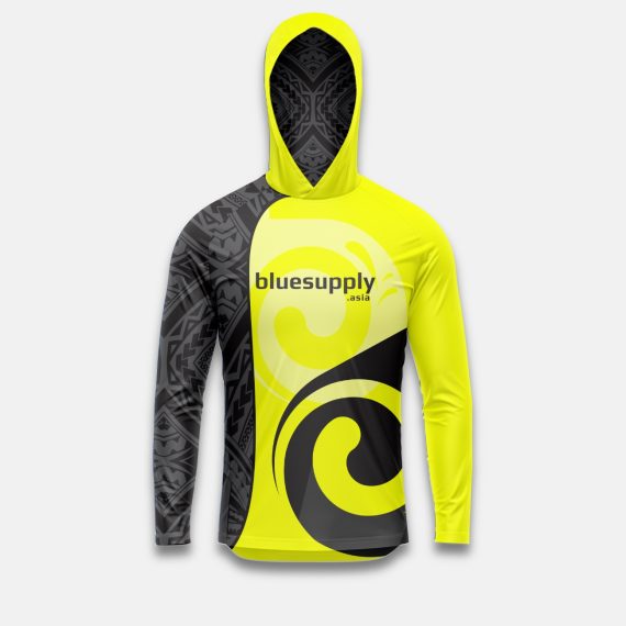 Customized hooded long sleeve rashie | bluesupply.asia